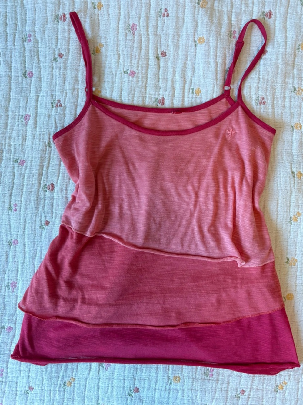 VINTAGE Y2K Pink Gradient Layered Cami Tank Top